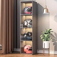 Amazon｜オートバイヘルメットホルダー帽子収納コンテナ、床置きメタル